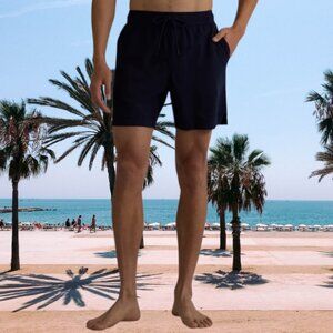 George Men's Swim Trunks 6" Inseam Mesh Lining Dark Navy Size 3XL